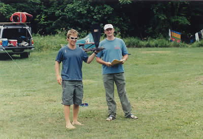 Brendan and his trophy-thanks Ian
